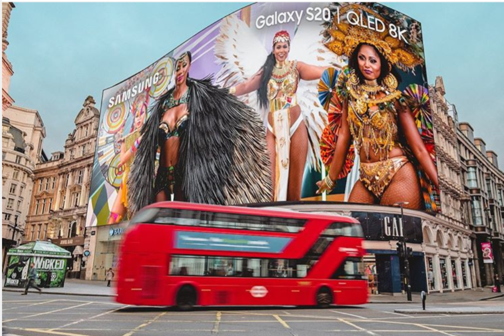 Huge buzz to see our work up on the big screen at Piccadilly Circus. Check out the @samsunguk 8K trailer for the Notting Hill Virtual Carnival 2020 over on @taylorherringuk via @itsjamesherring
