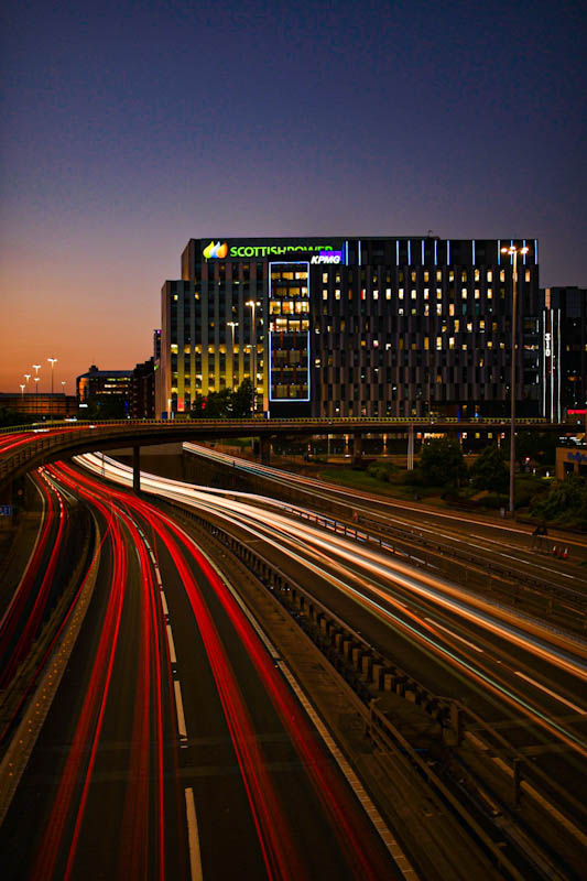 📸 Traffic from above the M8 in #Glasgow Dan Jones @lightwithalens on Instagram (available commercially lightwithalens.picfair.com)