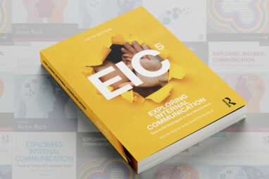image of yellow book cover against a backgorund of faded out images of covers of pas editions