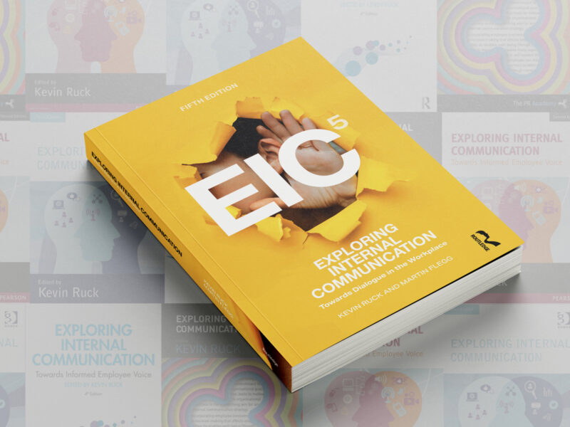 image of yellow book cover against a backgorund of faded out images of covers of pas editions